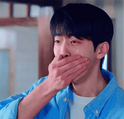 Man Crying Covering Mouth GIF