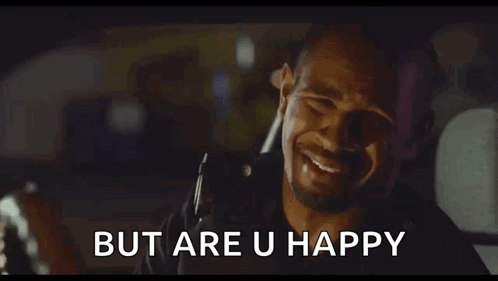 Man Crying in Back Seat But Are U Happy