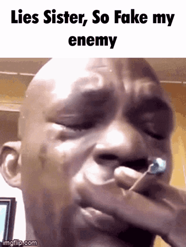 Man Crying Lies Sister Fake Enemy GIF