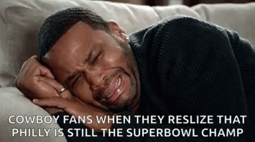 Man Crying On Couch Cowboy Fans GIF