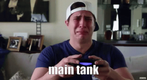Man Crying Playing Video Game Main Tank