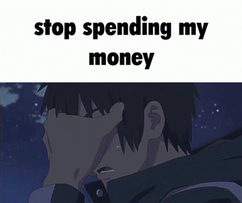 Man Crying Stop Spending My Money