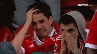 Man Crying Watching Soccer