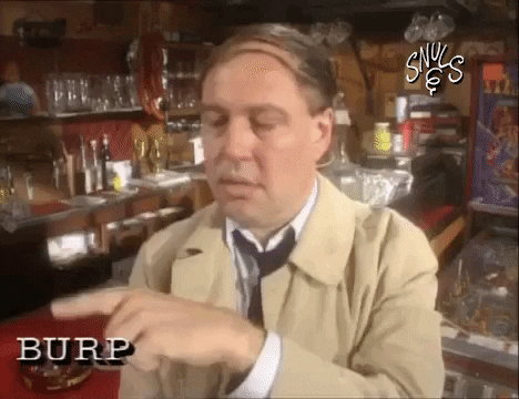 Man Dances Into Sound Of Burp GIF