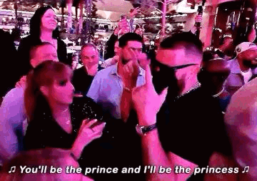 Man Dancing at Party Woman Watches