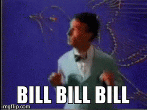 Man Dancing Blue Background Bill Bill Bill GIF
