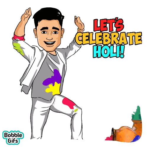Man Dancing Celebrate Holi