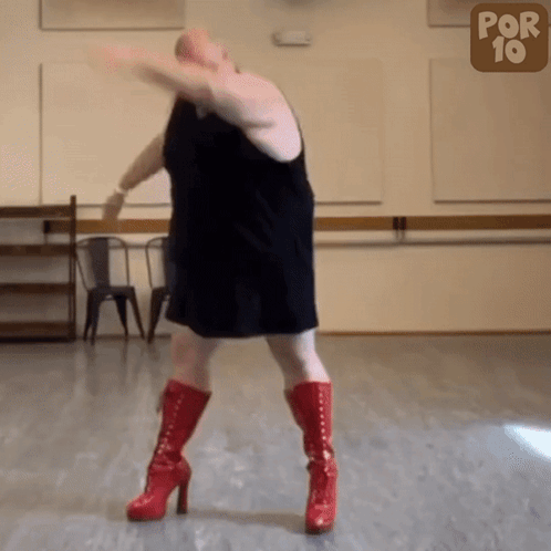 Man Dancing Fat Guy Heels GIF