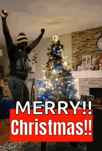 Man Dancing Happy Christmas GIF
