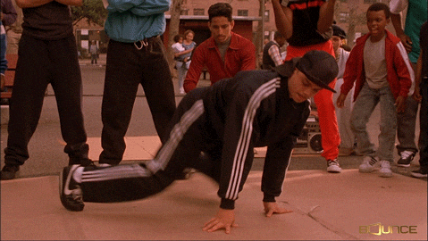 Man Dancing Hip Hop In Adidas Suit GIF
