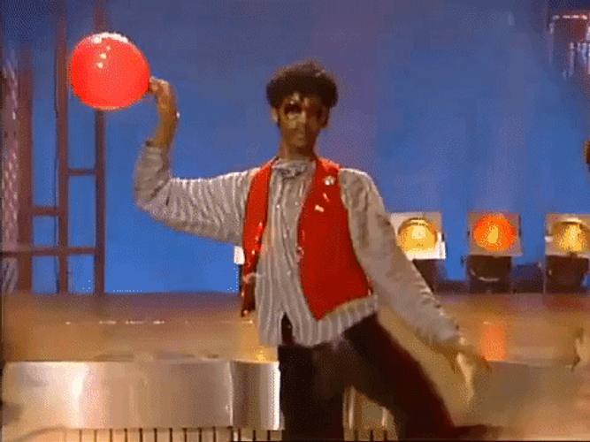 Man Dancing Holding Balloon GIF