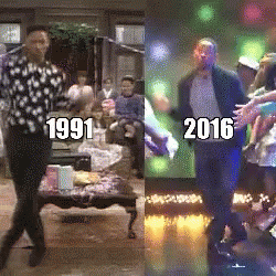 Man Dancing in 1991 and 2016