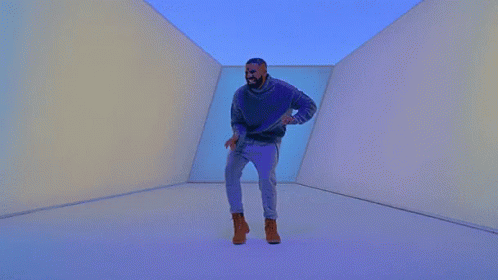 Man Dancing in Blue Light