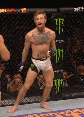 Man Dancing in Boxing Ring