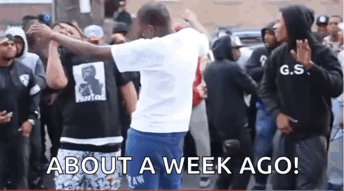 Man Dancing in Crowd About a Week Ago