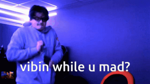 Man Dancing in Dark Room Vibin While U Mad