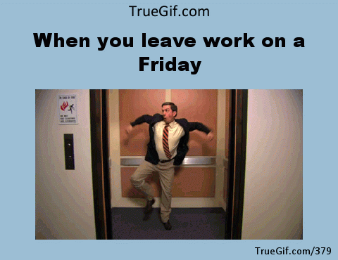 Man Dancing in Elevator Friday Leave