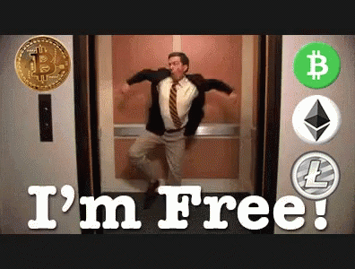 Man Dancing in Elevator Saying I'm Free