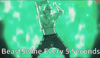 Man Dancing in Front of Beastswine