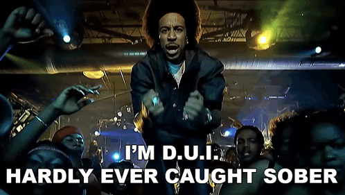 Man Dancing in Front of Crowd Saying I'm D.U.I