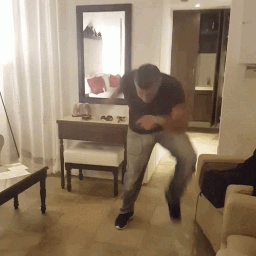 Man Dancing In Living Room GIF