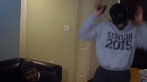 Man Dancing In Senior 2015 Sweatshirt GIF