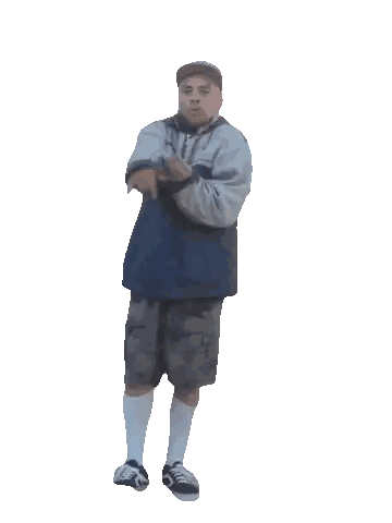 Man Dancing in Shorts and Socks