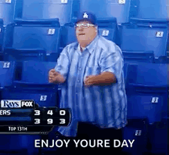 Man Dancing in Stadium Enjoy Your Day