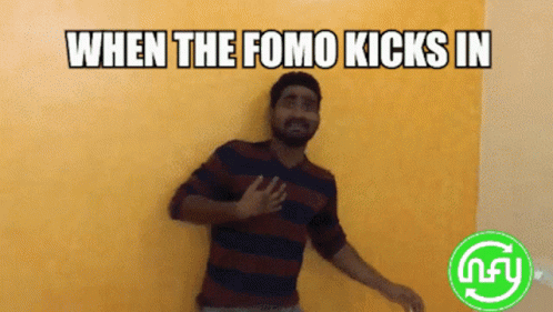 Man Dancing in Striped Shirt When Fomo Kicks In