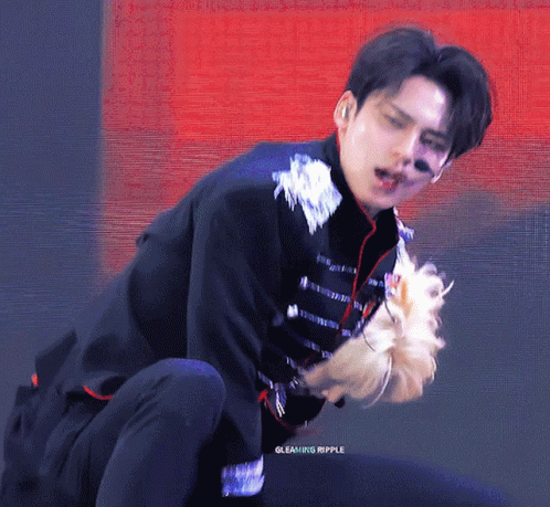 Man Dancing Mingyu Kpop Seventeen GIF