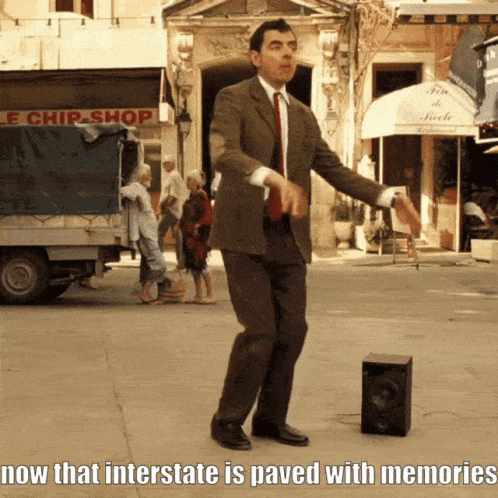 Man Dancing Mr Bean Dancing With Memories GIF