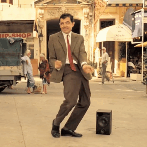 Man Dancing Mr Bean Funny Dance Moves GIF