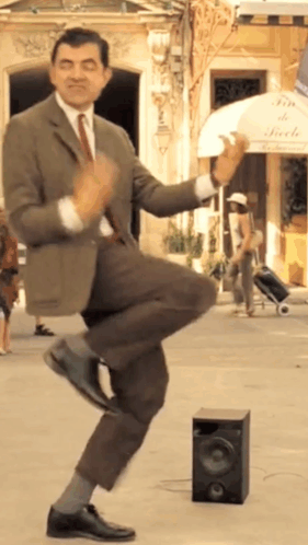 Man Dancing Mr Bean Funny Leg Dance GIF