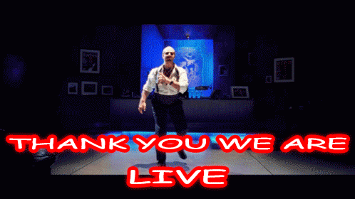 Man Dancing on Stage Thank You