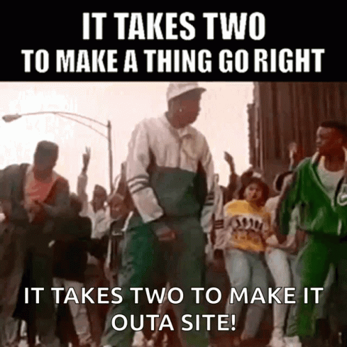 Man Dancing Saying It Takes Two