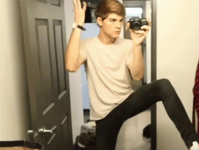 Man Dancing Selfie GIF