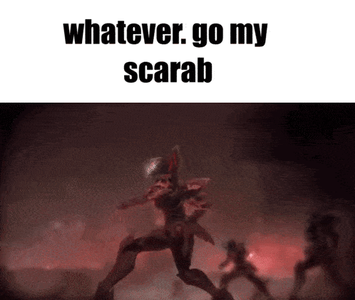 Man Dancing Whatever Go My Scarab