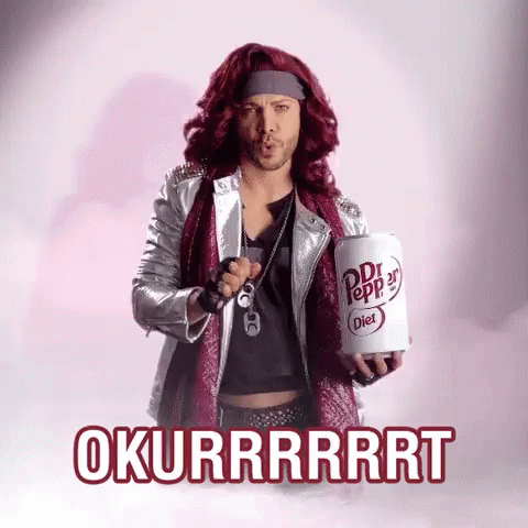 Man Dancing While Carrying Big Dr Pepper Can GIF