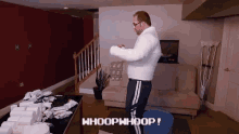 Man Dancing Whoop Whoop At Home GIF