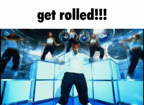 Man Dancing With Get Rolled Text GIF