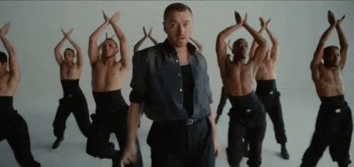 Man Dancing With Shirtless Men GIF