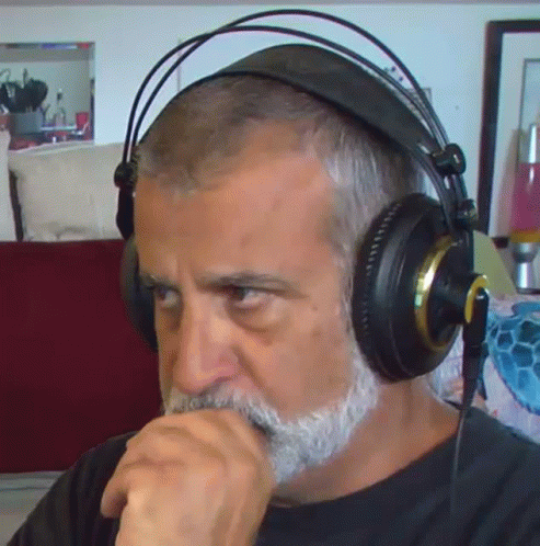 Man Deep Thoughts Headphones GIF