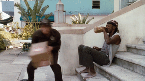 Man Delivering Throwing Gift GIF
