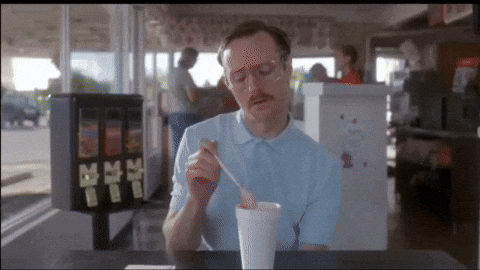 Man Depressed Drinking Milkshake GIF
