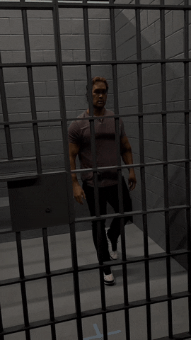 Man Detained In Jail GIF