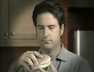 Man Disappointed With Burger GIF