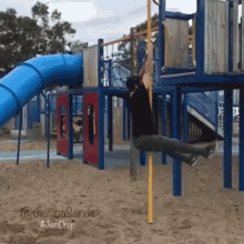 Man Doing A Flip In The Playground GIF