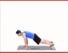 Man Doing Burpee Exercise Succession Animation GIF