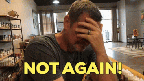 Man Doing Facepalm Thinking Not Again GIF