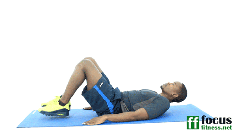 Man Doing Leg Raise Crunches Exercise GIF